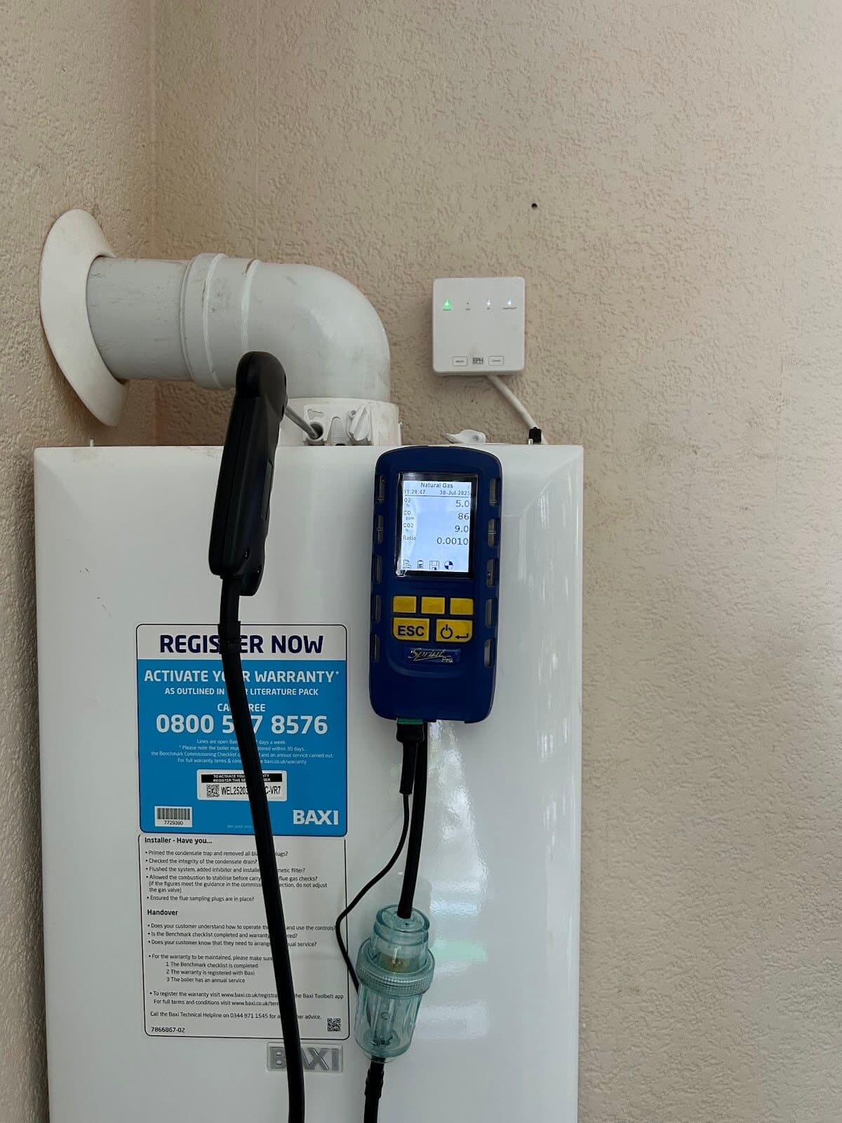Boiler service combustion check by Nimbus Boilers, Heat Pumps & Renewables